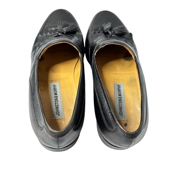 Johnston & Murphy Men’s Leather Loafer Black Tassel Dress Shoes Size 9M‎ - Picture 6 of 11